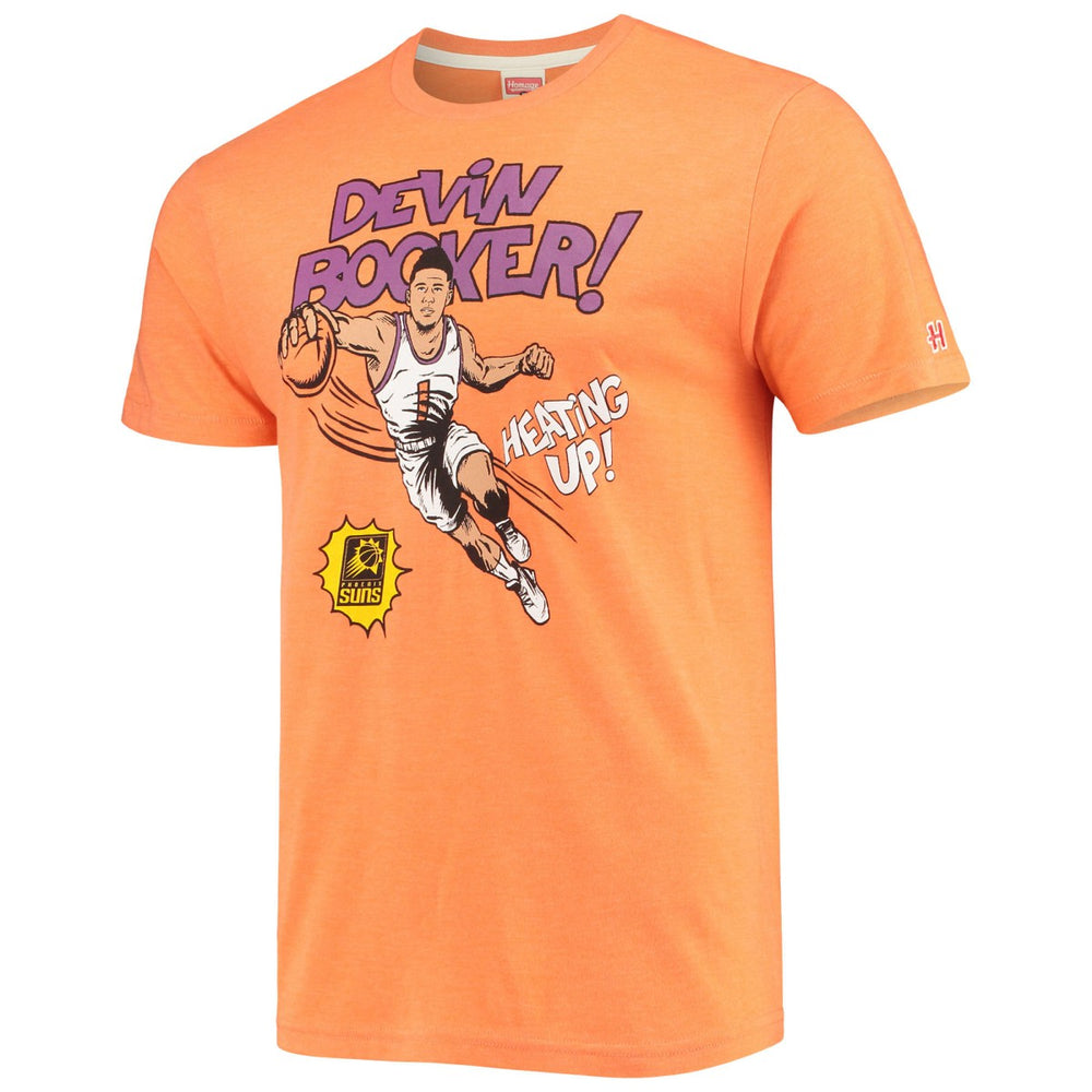 Devin Booker Phoenix Suns Homage Comic Book Player Tri-Blend T-Shirt Orange - NBA
