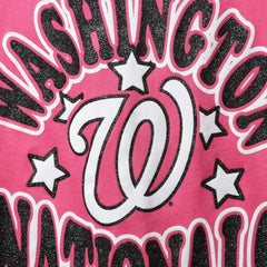 Washington Nationals New Era Girl's Youth Jersey Stars V-Neck T-Shirt - MLB