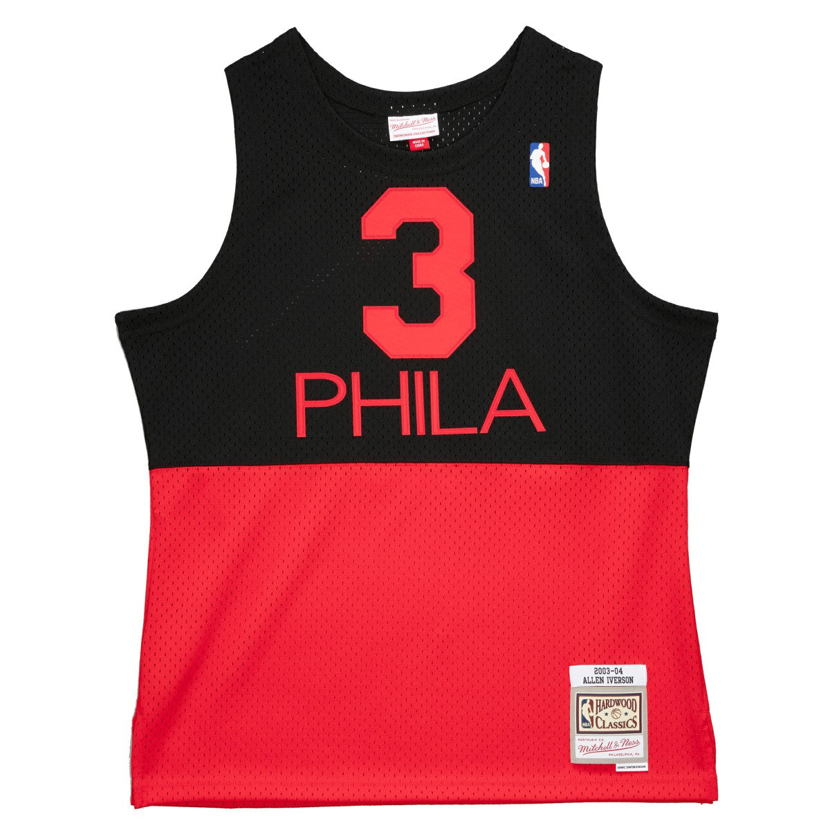 Allen Iverson Philadelphia 76ers 2003/04 Hardwood Classics Reload 2.0 Swingman Jersey Black - NBA