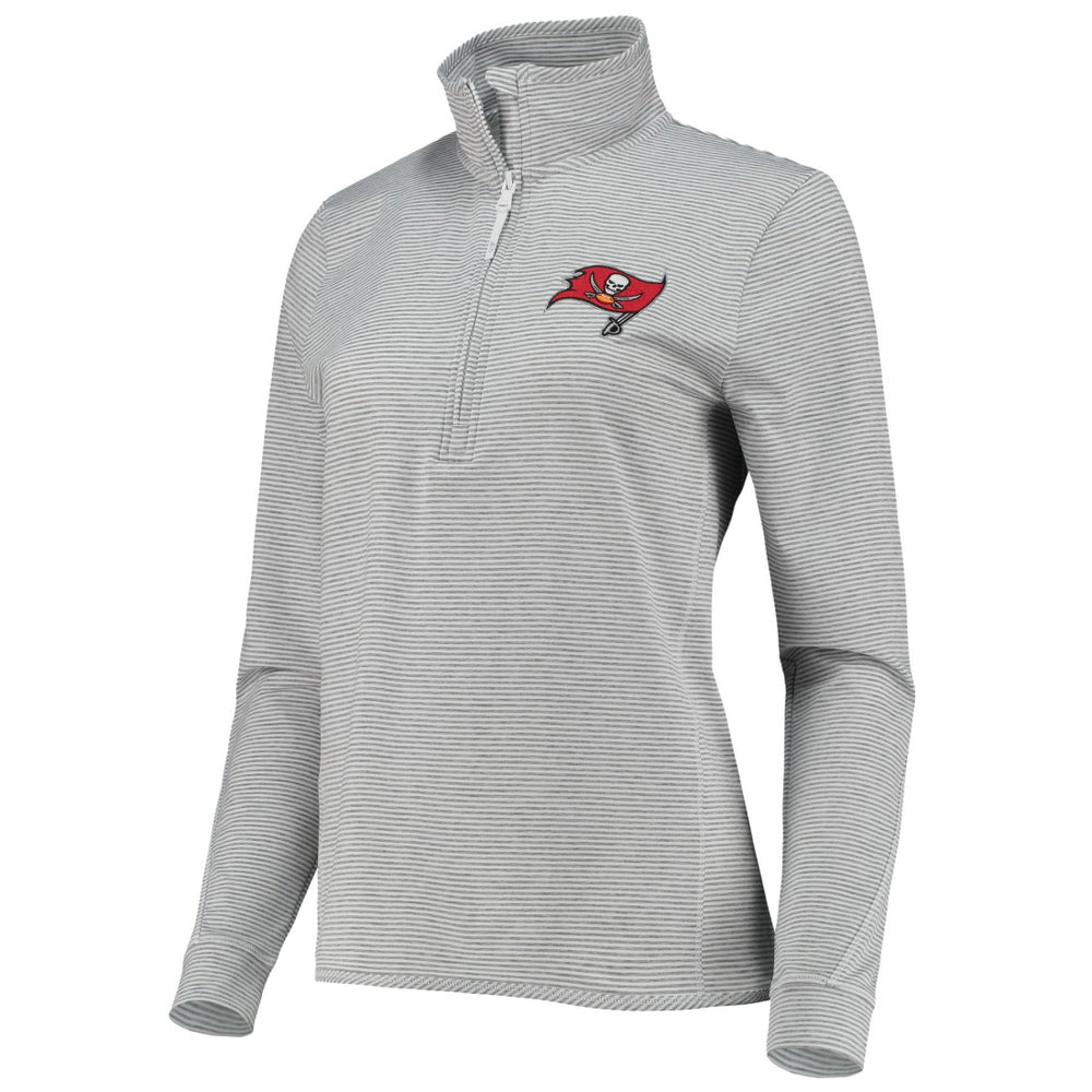 Tampa Bay Buccaneers Vineyard Vines Women's Sankaty Shep Half-Zip Pullover Top Heather Gray | NFL