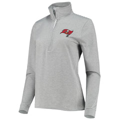 Tampa Bay Buccaneers Vineyard Vines Women's Sankaty Shep Half-Zip Pullover Top Heather Gray | NFL