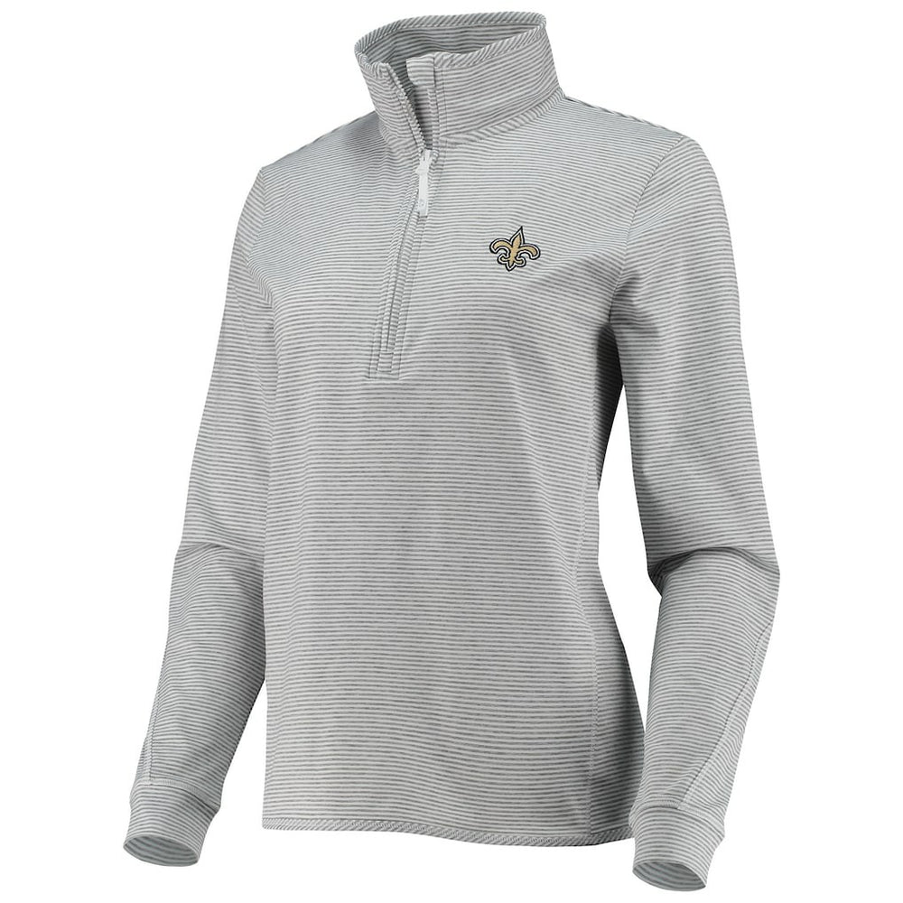 New Orleans Saints Vineyard Vines Women's Sankaty Shep Half-Zip Pullover Top Heather Gray | NFL