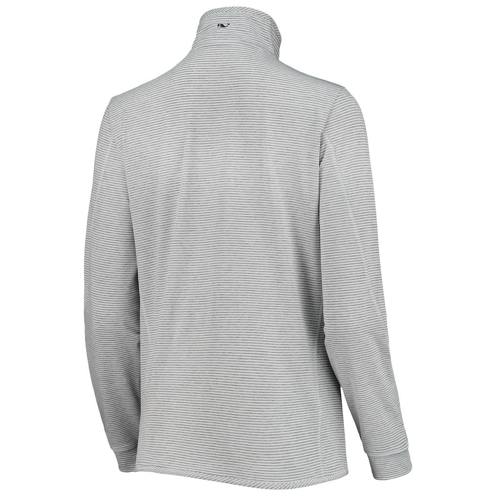 New Orleans Saints Vineyard Vines Women's Sankaty Shep Half-Zip Pullover Top Heather Gray | NFL