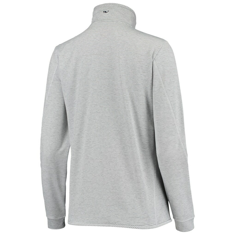 Minnesota Vikings Vineyard Vines Women's Sankaty Shep Half-Zip Pullover Top Heather Gray | NFL