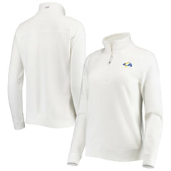 Los Angeles Rams Vineyard Vines Women's Shep Shirt Quarter-Zip Sweatshirt White | NFL