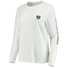 Las Vegas Raiders Vineyard Vines Women's Helmet Long Sleeve T-Shirt White | NFL