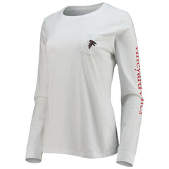 Atlanta Falcons Vineyard Vines Women's Helmet Long Sleeve T-Shirt White | NFL
