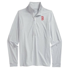 Boston Red Sox Vineyard Vines Women's Stripe Sankaty Half-Zip Pullover Top - MLB