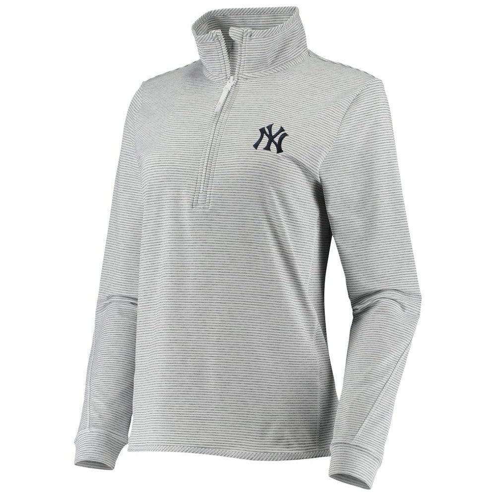New York Yankees Vineyard Vines Women's Stripe Sankaty Half-Zip Pullover Top - MLB