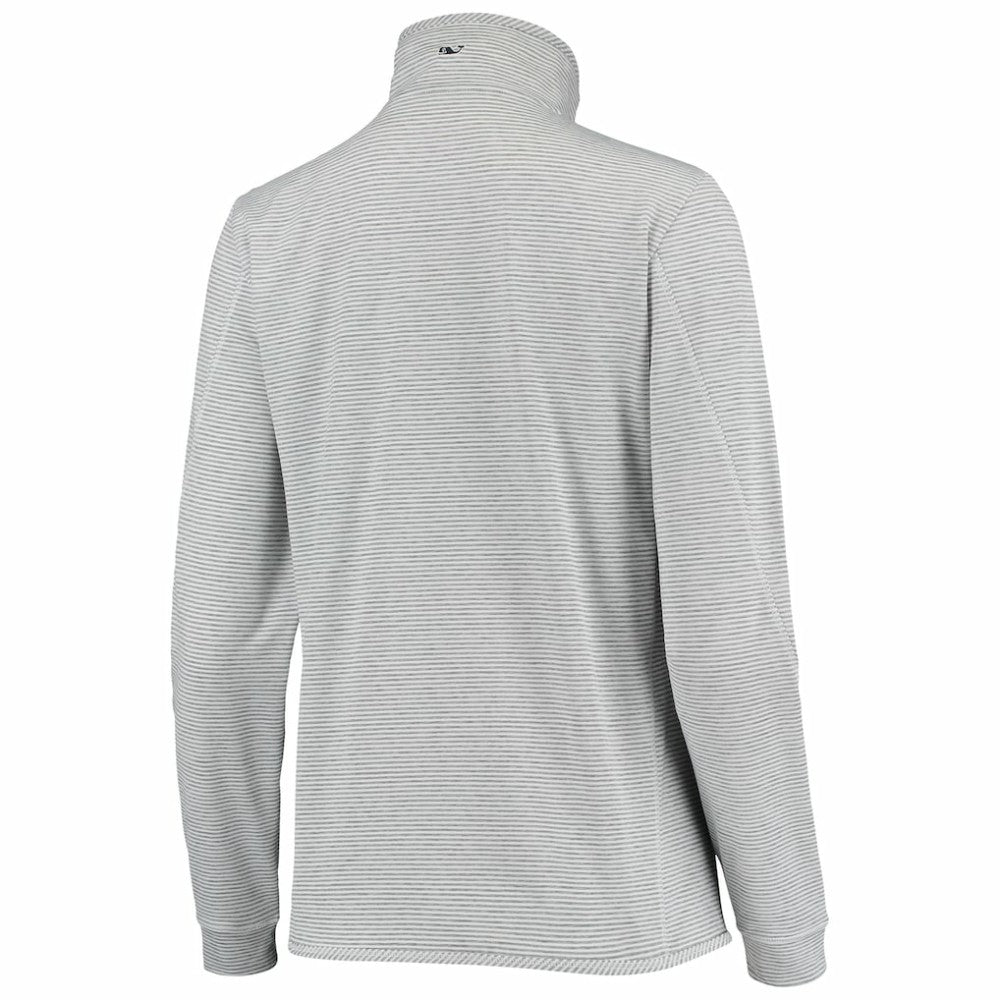 New York Yankees Vineyard Vines Women's Stripe Sankaty Half-Zip Pullover Top - MLB