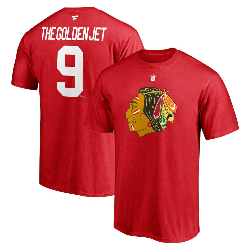 Bobby Hull Chicago Blackhawks Fanatics Authentic Stack Retired Player Nickname & Number T-Shirt - Red - NHL