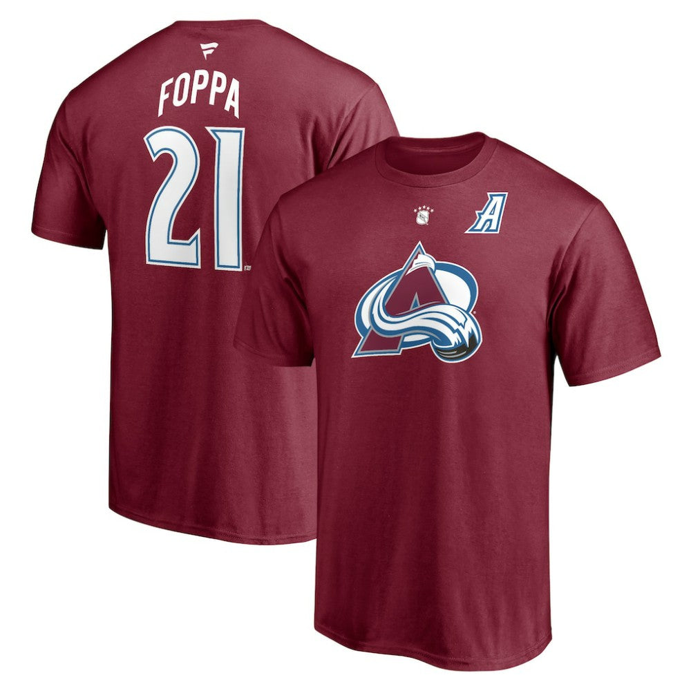 Peter Forsberg Colorado Avalanche Fanatics Authentic Stack Retired Player Nickname & Number T-Shirt - Burgundy - NHL