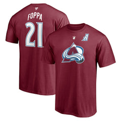 Peter Forsberg Colorado Avalanche Fanatics Authentic Stack Retired Player Nickname & Number T-Shirt - Burgundy - NHL