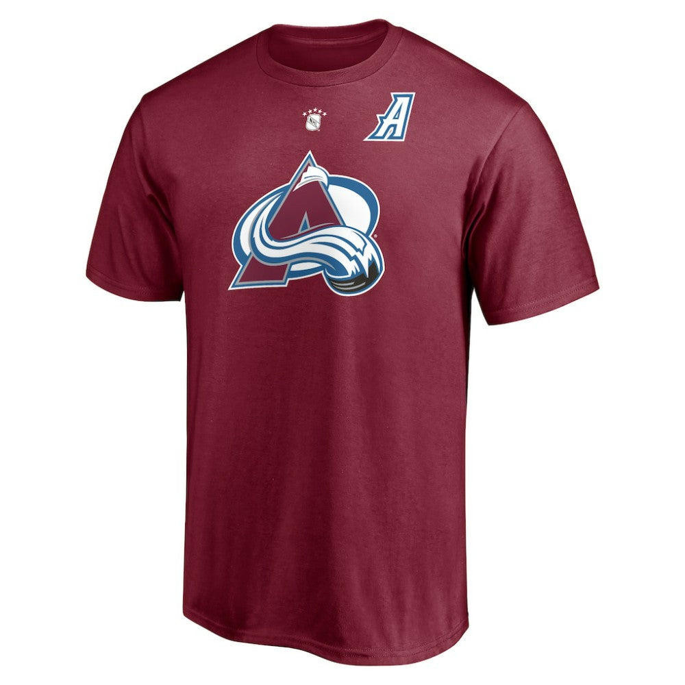 Peter Forsberg Colorado Avalanche Fanatics Authentic Stack Retired Player Nickname & Number T-Shirt - Burgundy - NHL