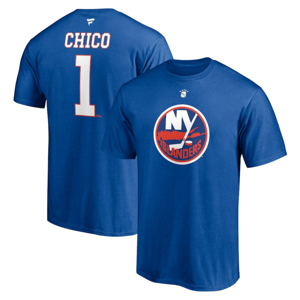 Glenn Resch New York Islanders Fanatics Authentic Stack Retired Player Nickname & Number T-Shirt - Royal - NHL