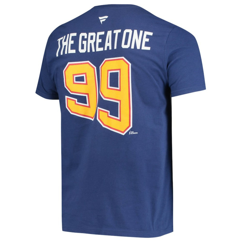 Wayne Gretzky St. Louis Blues Fanatics Authentic Stack Retired Player Nickname & Number T-Shirt - Blue - NHL
