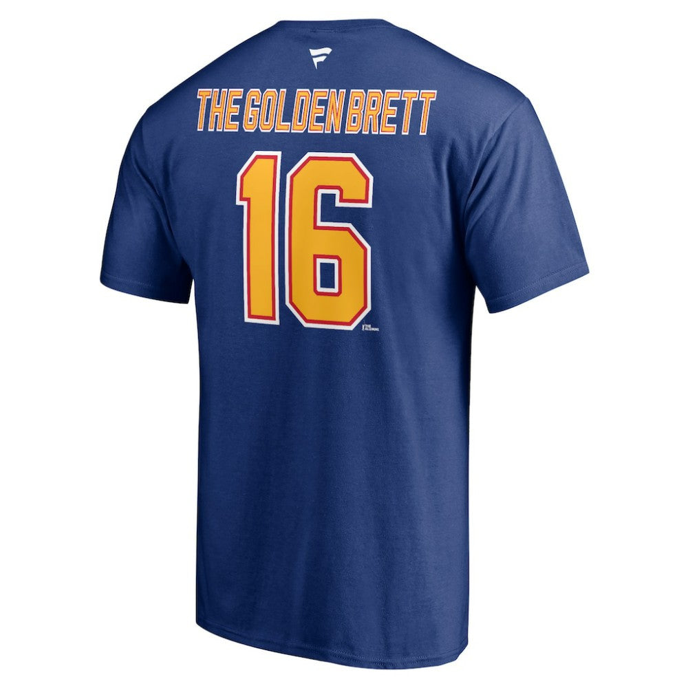 Brett Hull St. Louis Blues Fanatics Authentic Stack Retired Player Nickname & Number T-Shirt - Blue - NHL