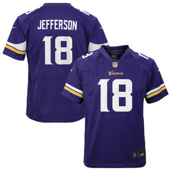 Justin Jefferson Minnesota Vikings Youth Game Jersey Purple | Nike for Sale