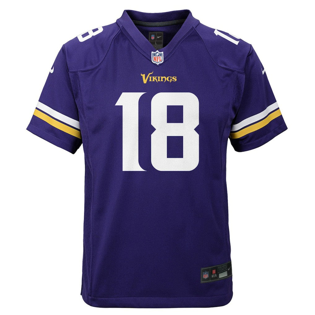 Justin Jefferson Minnesota Vikings Youth Game Jersey Purple | Nike for Sale