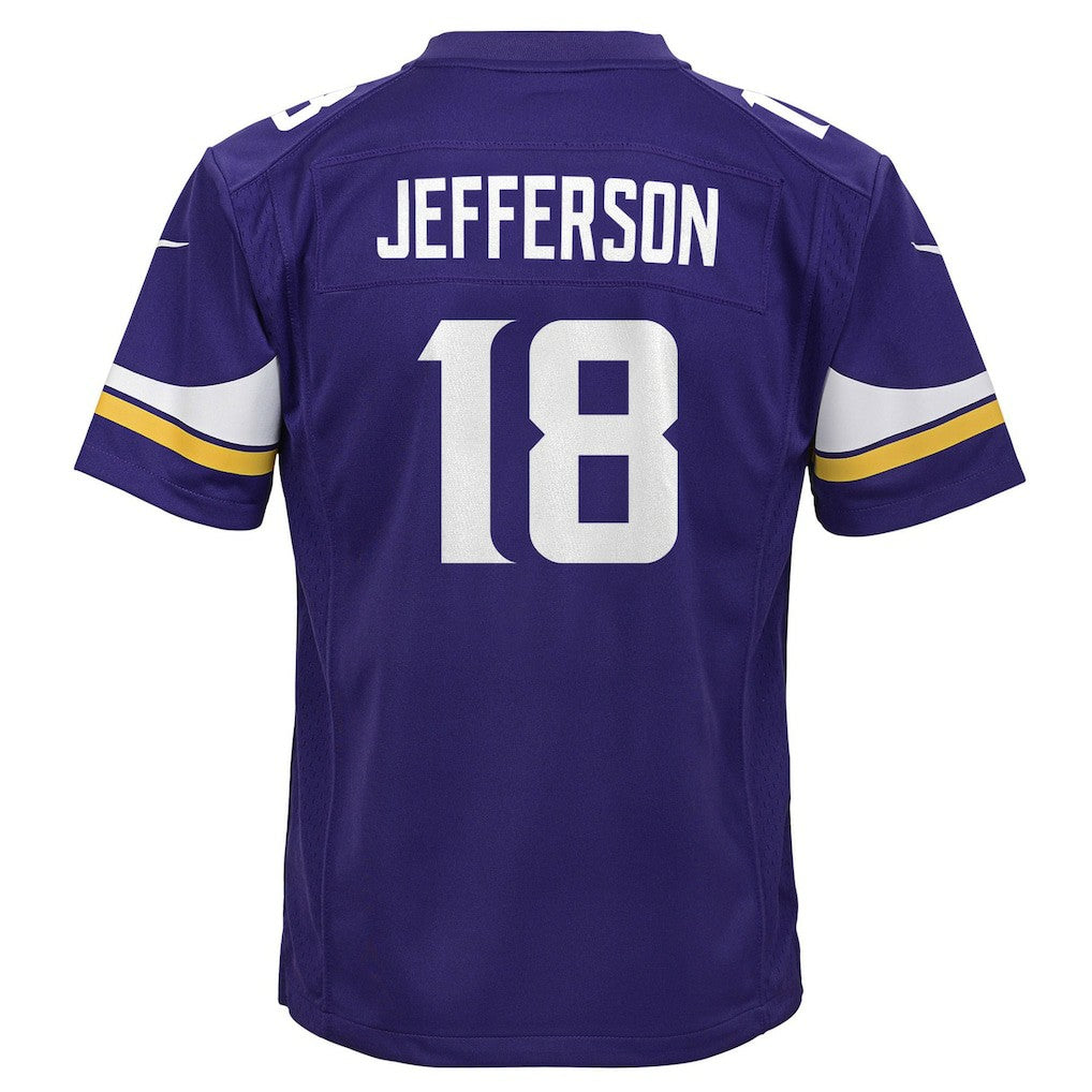 Justin Jefferson Minnesota Vikings Youth Game Jersey Purple | Nike for Sale