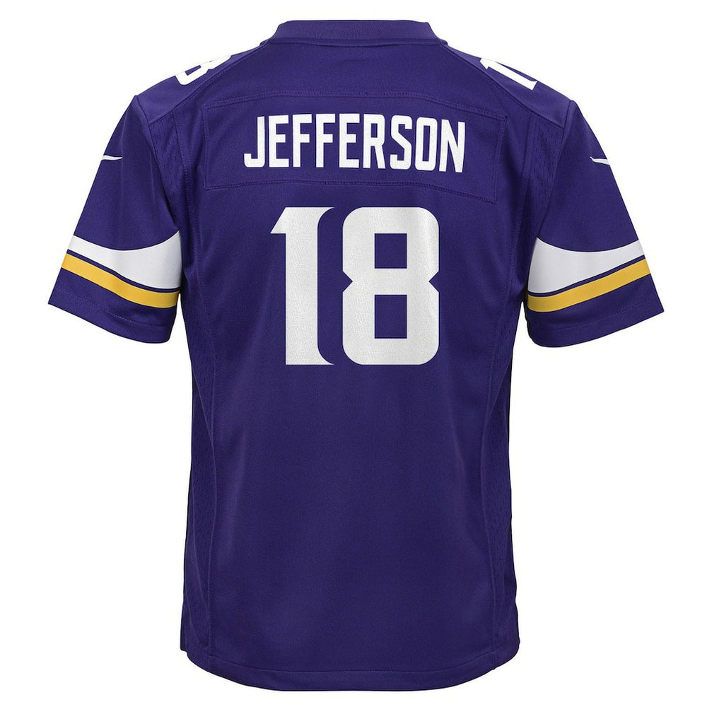 Justin Jefferson Minnesota Vikings Youth Game Jersey Purple | Nike for Sale