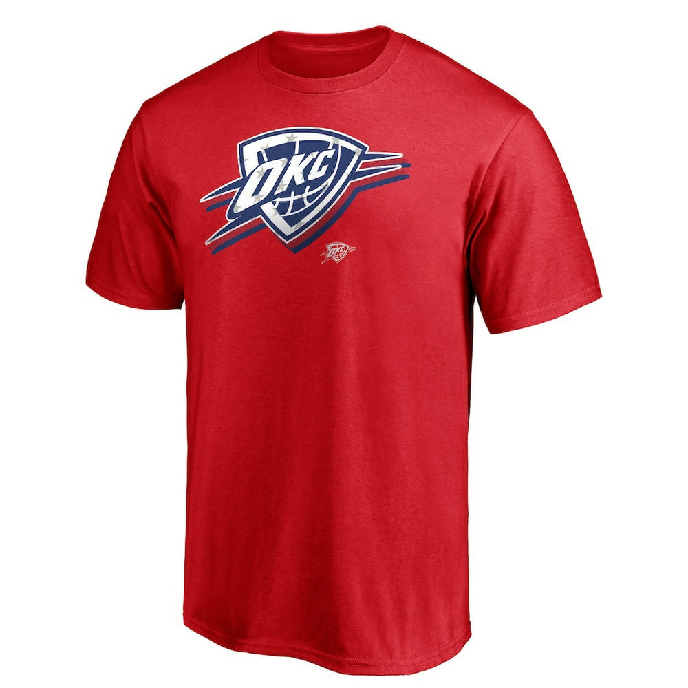 Oklahoma City Thunder Red White & Team T-Shirt Red - NBA