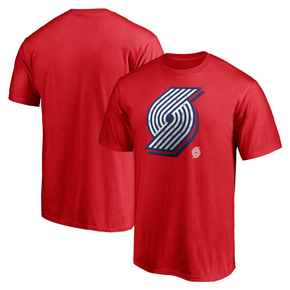 Portland Trail Blazers Red White & Team T-Shirt Red - NBA