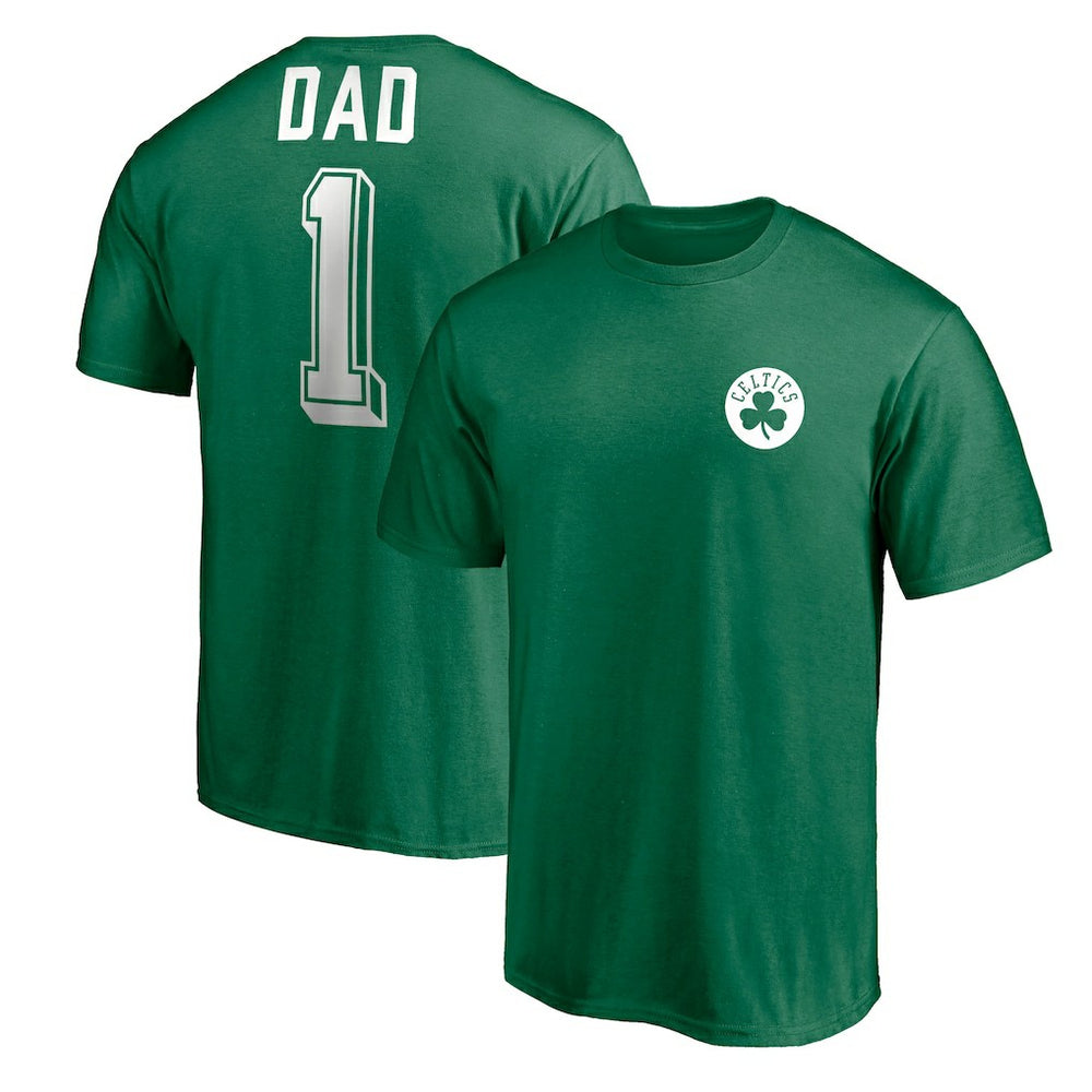 Boston Celtics Number One Dad T-Shirt Green - NBA