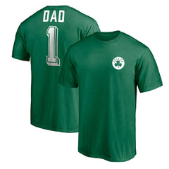 Boston Celtics Number One Dad T-Shirt Green - NBA