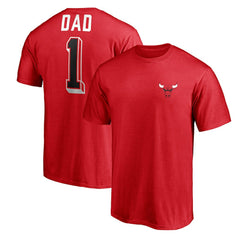 Chicago Bulls Number One Dad T-Shirt Red - NBA