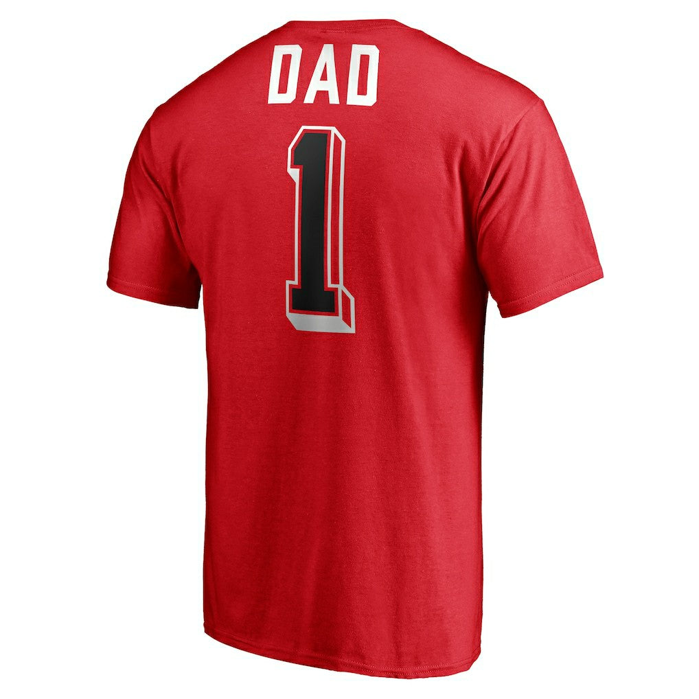 Chicago Bulls Number One Dad T-Shirt Red - NBA