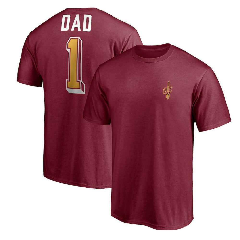 Cleveland Cavaliers Number One Dad T-Shirt Garnet - NBA
