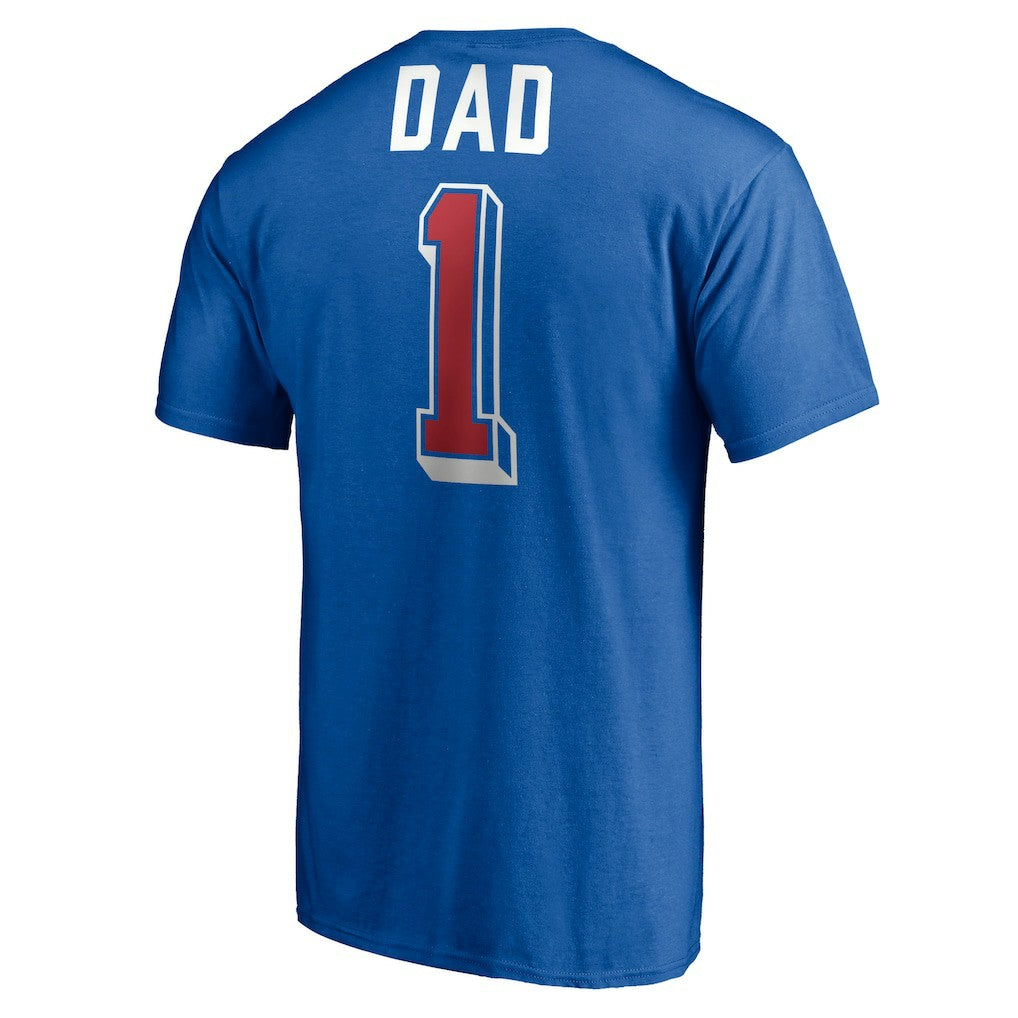 Detroit Pistons Number One Dad T-Shirt Royal - NBA