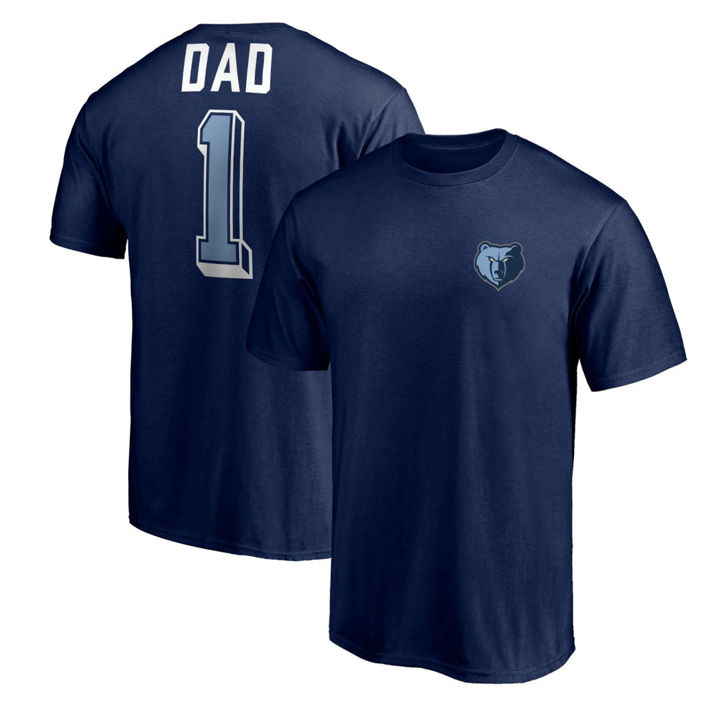 Memphis Grizzlies Number One Dad T-Shirt Navy - NBA