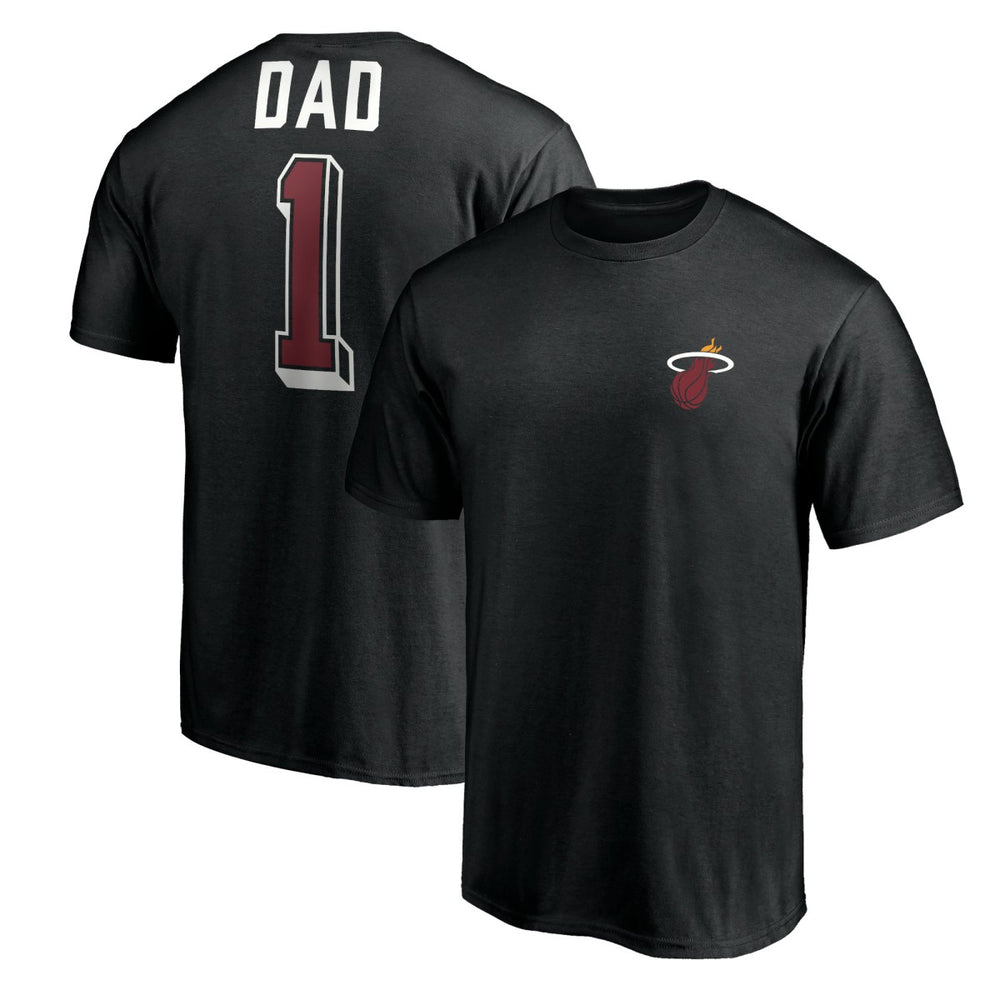 Miami Heat Number One Dad T-Shirt Black - NBA