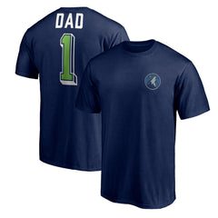Minnesota Timberwolves Number One Dad T-Shirt Navy - NBA