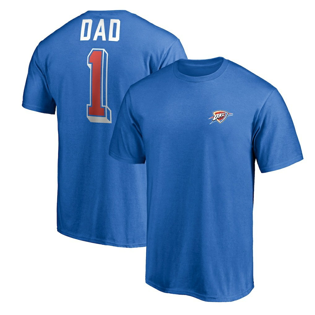 Oklahoma City Thunder Number One Dad T-Shirt Blue - NBA