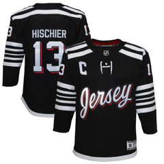 Nico Hischier New Jersey Devils Youth 2021/22 Alternate Premier Player Jersey - Black - NHL