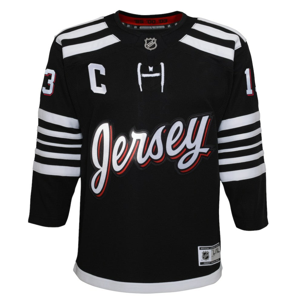 Nico Hischier New Jersey Devils Youth 2021/22 Alternate Premier Player Jersey - Black - NHL