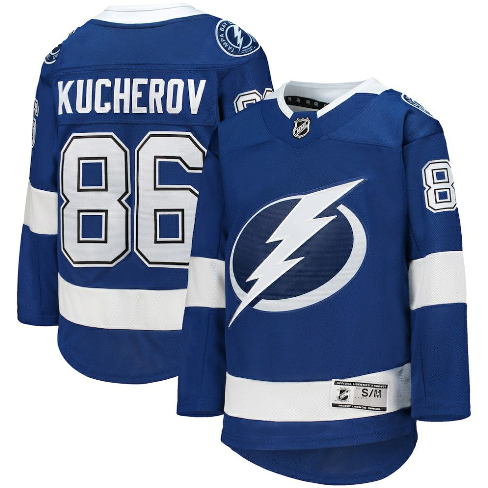 Nikita Kucherov Tampa Bay Lightning Youth Home Premier Player Jersey - Blue - NHL