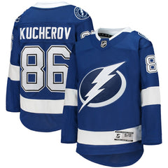 Nikita Kucherov Tampa Bay Lightning Youth Home Premier Player Jersey - Blue - NHL