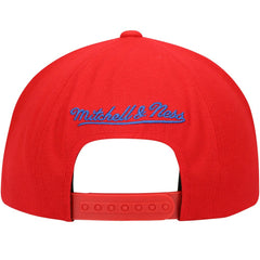 Philadelphia 76ers Hardwood Classics Big Face Callout Snapback Hat Red - NBA