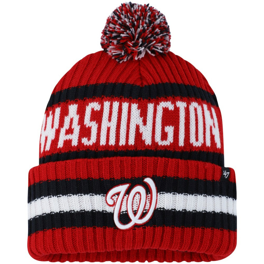 Washington Nationals '47 Bering Cuffed Knit Hat with Pom - MLB
