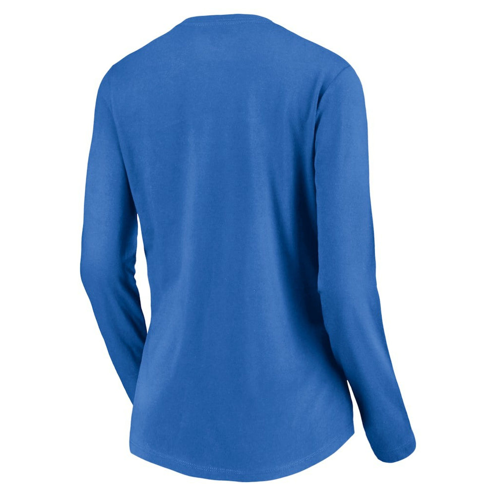 Los Angeles Chargers Women's Slogan V-Neck Long Sleeve T-Shirt Powder Blue | Fanatics