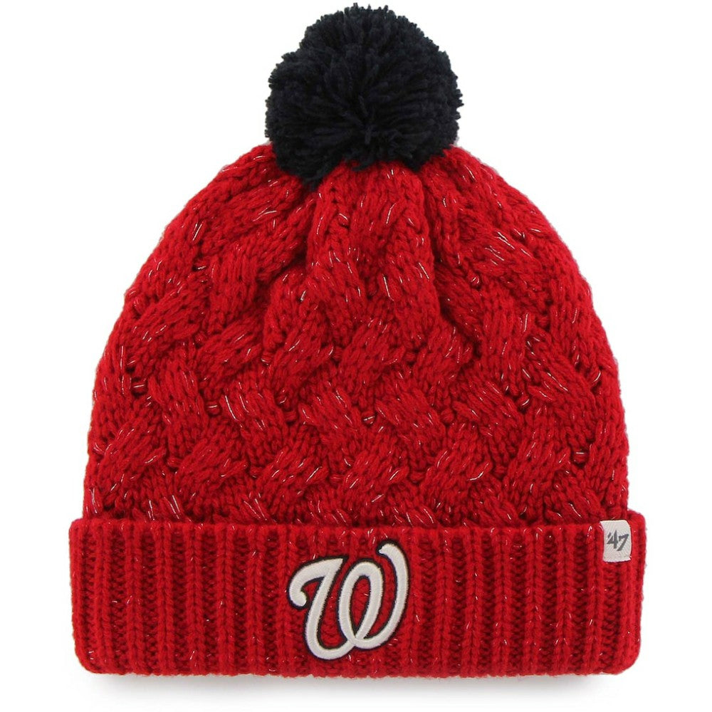 Washington Nationals '47 Women's Knit Cuffed Hat with Pom - MLB
