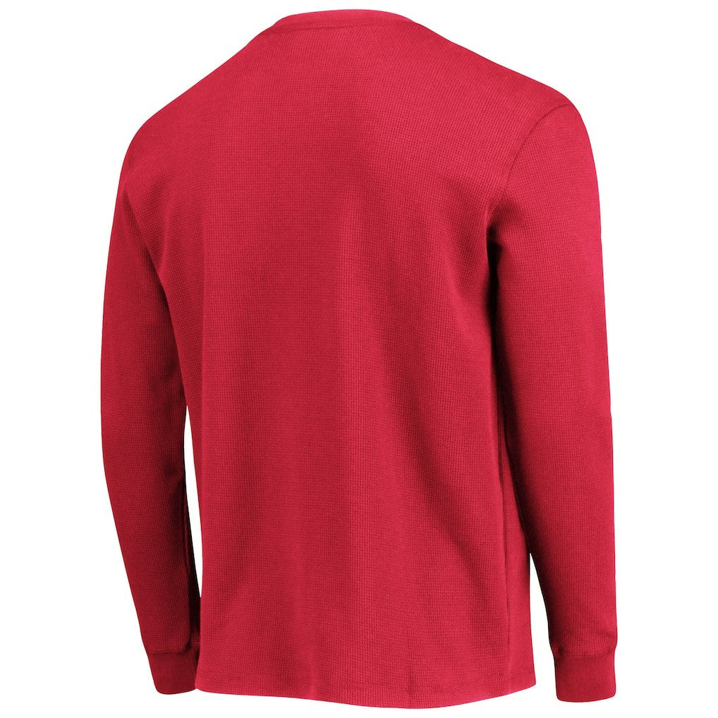 San Francisco 49ers Dunbrooke Logo Maverick Thermal Henley Long Sleeve T-Shirt Scarlet | NFL