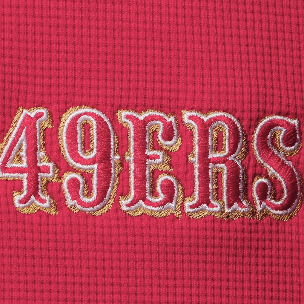 San Francisco 49ers Dunbrooke Logo Maverick Thermal Henley Long Sleeve T-Shirt Scarlet | NFL