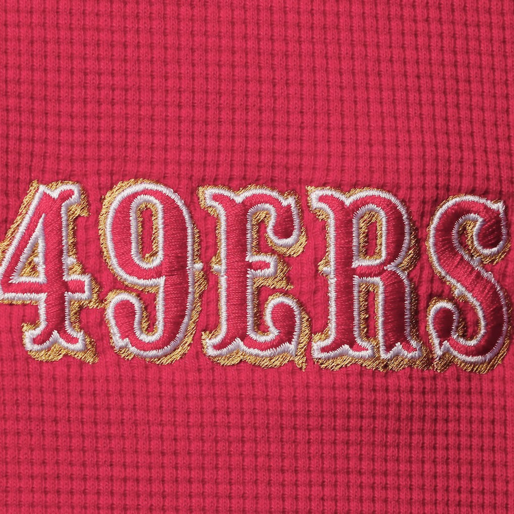 San Francisco 49ers Dunbrooke Logo Maverick Thermal Henley Long Sleeve T-Shirt Scarlet | NFL