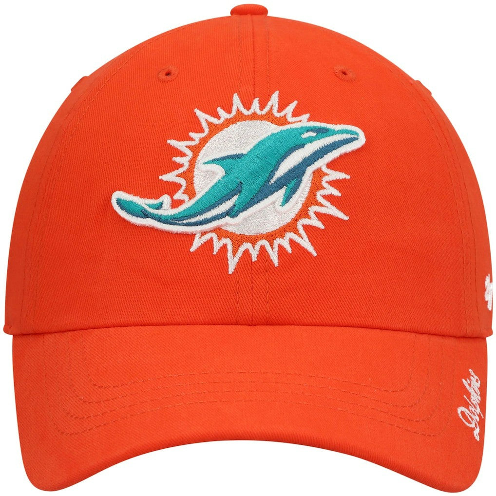 Miami Dolphins '47 Women's Miata Clean Up Secondary Logo Adjustable Hat Orange | 47 brand