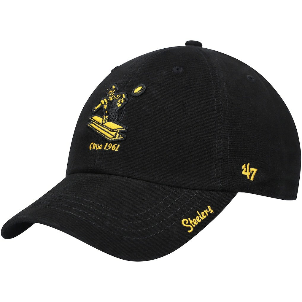 Pittsburgh Steelers '47 Women's Miata Clean Up Adjustable Hat Black | 47 brand